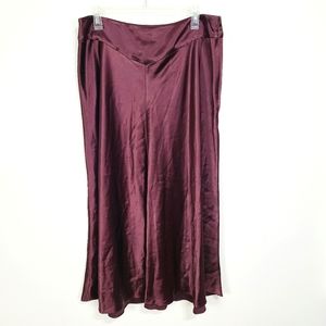 Boden | NWT Satin Maxi Skirt Merlot Size 12